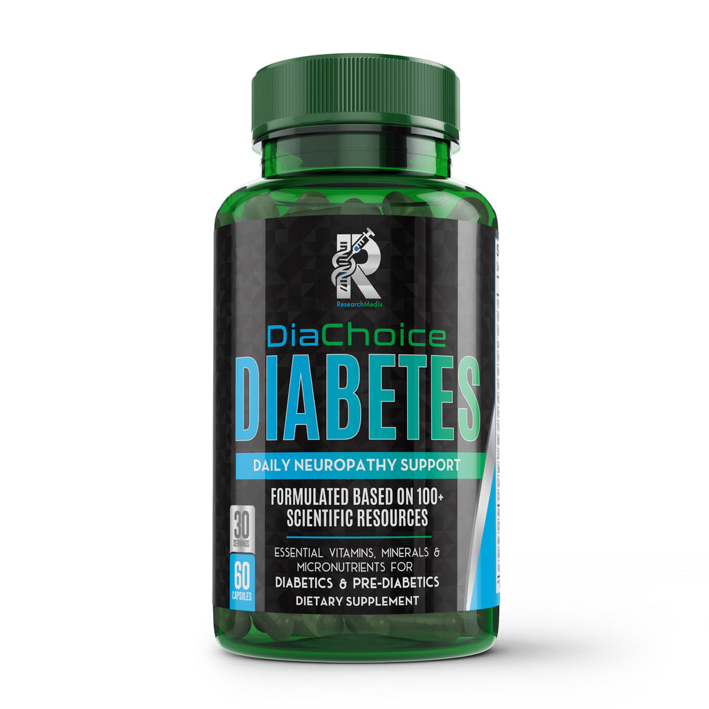 DiaChoice Neuropathy Support with Alpha Lipoic Acid 600 mg, to Fortify Nerve Health & Support Healthy Nerve Function, ALA, Co Q10, Magnesium, Zinc, Vitamins B12, B9, B6, B3, B2, B1, D, C, E & 5 more